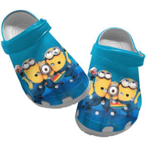 Cute Minions Blue Clogs Shoes