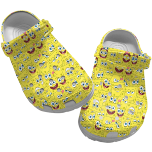 Spongebob Squarepants Pattern Yellow Clogs