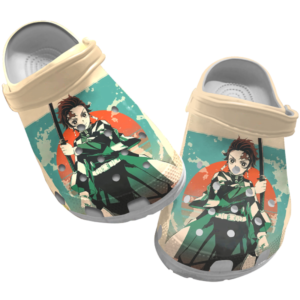 Character Kamado Tanjiro Demon Slayer Unisex Clog Shoes, Demon Slayer Clogs, Anime Clogs, Japanese Anime Clog Shoes