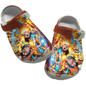 Fantastic Graphic Design Naruto Anime Slippers, Naruto Clogs Shoes, Japanese Anime Clog Shoes, Gift For Anime Fans