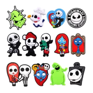 Nightmare Before Christmas Clogs Jibbitz, Jack Skellington Clogs Charms, Sally Clogs Charms