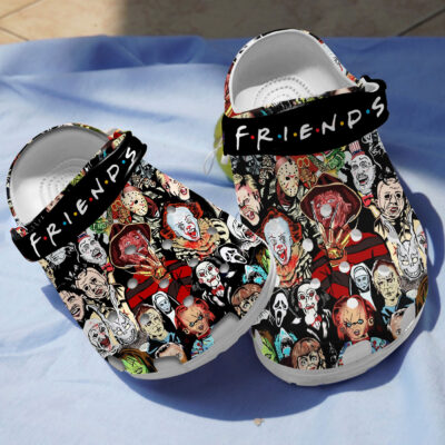 Beautiful Edition Of Horror Movie Villains Pattern Crocs Shoes