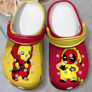 Cute Pokemon Pikachu And Deadpool Clogs