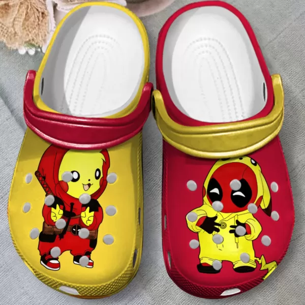 Cute Pokemon Pikachu And Deadpool Crocs
