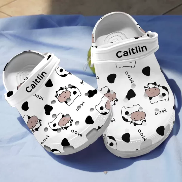 Personalized lovely Cow Moo Moo Clogs