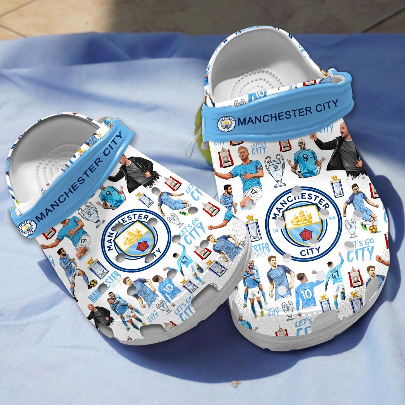 Manchester City Football Club Crocs For Kids And Adults - Design