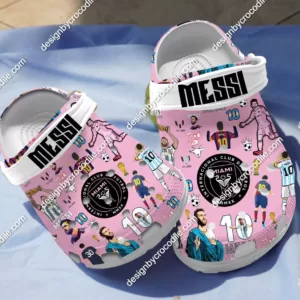 Messi Inter Miami Club The Goat Pink Clogs For Kids & Adults