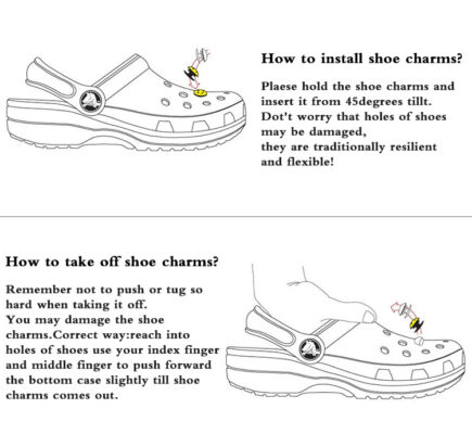 How to put shoe charms on & how to remove shoe charms - Design By Crocodile