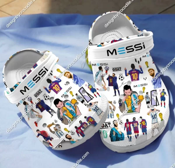 Limited Edition Football Star Lionel Messi Crocs Clogs Shoes For Football Fans