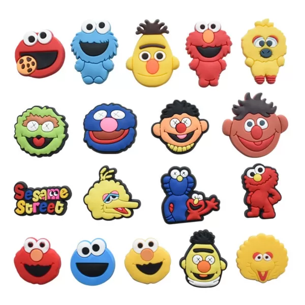 Funny Sesame Street Characters Clogs Charms, Cute Clogs Jibbitz