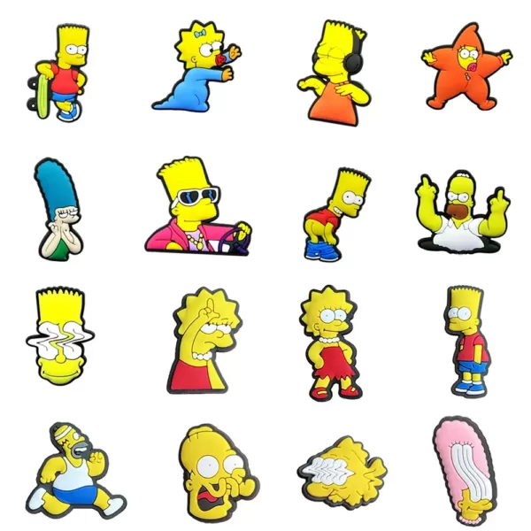 The Simpson Clogs Charms, Funny Homer Simpson Clogs Charm, Bart Simpson, Lisa Simpson Charm