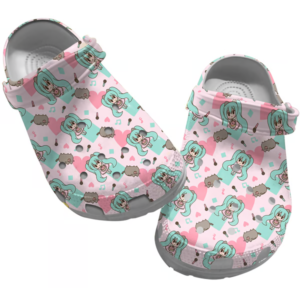 Cute Hatsune Miku Pattern Anime Clogs