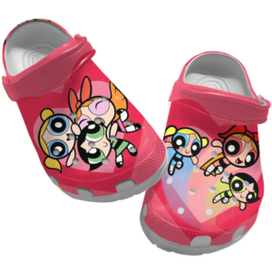 Cute Power Puff Girls Pink Clogs