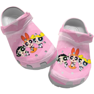 Cute Power Puff Girls Light Pink Clogs