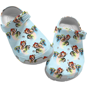 Cute Power Puff Girls Pattern Cartoon Clogs