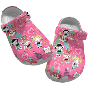 Funny Power Puff Girls Cartoon Clogs Shoes