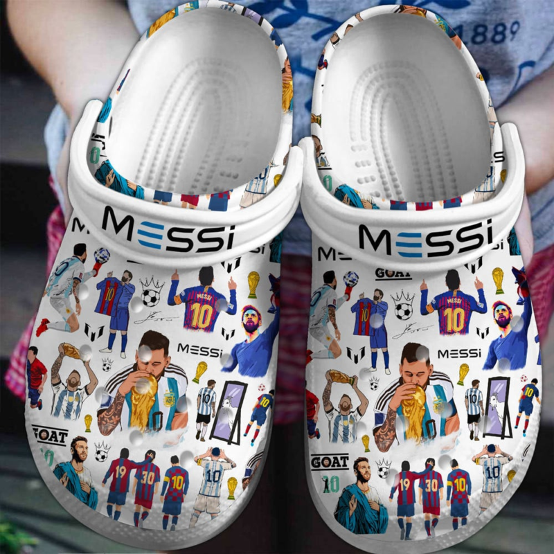 Limited Edition Football Star Lionel Messi Crocs Clogs Shoes For