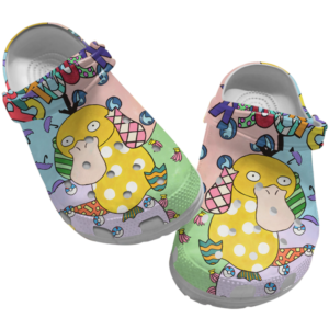 Pokemon Psyduck Anime Colorful Clogs