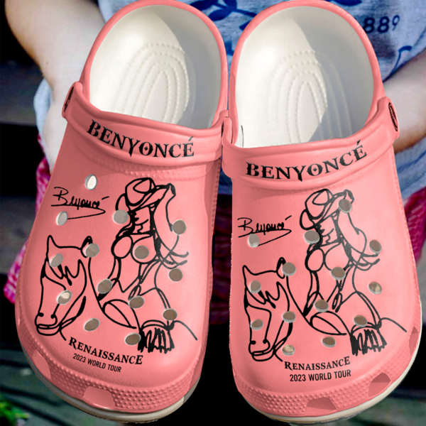 Beyonce Singer Music Pink Clogs Shoes For Men & Women