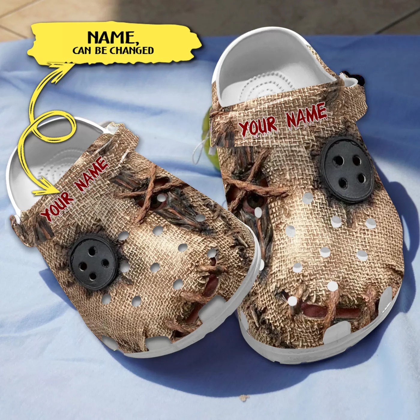 Scary SAM's Face Horror Characters Custom Name Crocs