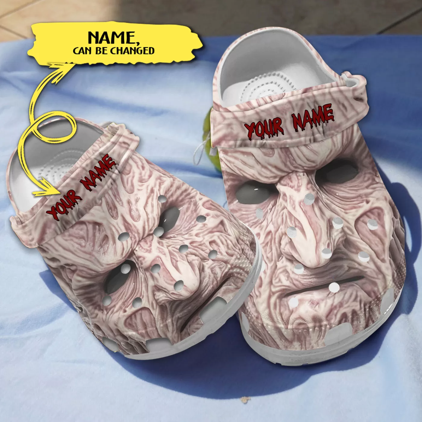 Scary Freddy Krueger’s Face Horror Characters Custom Name Crocs