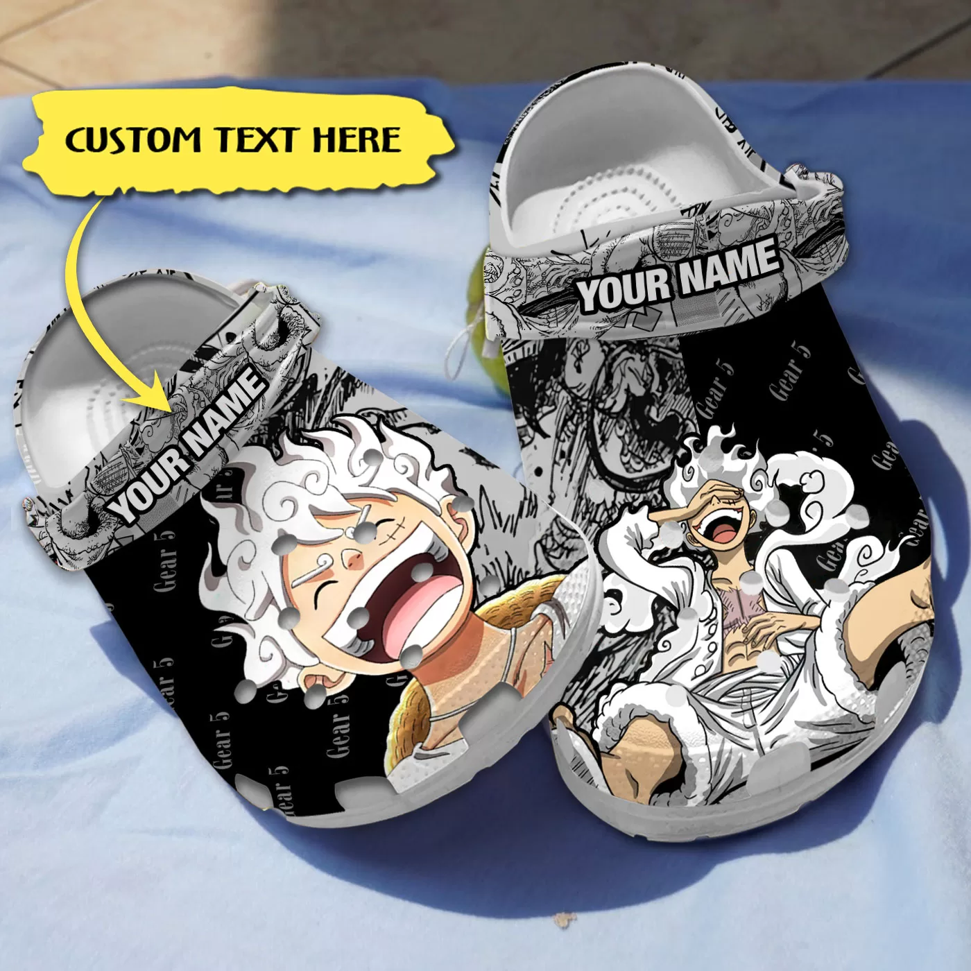 So Cool One Piece Gear5 Monkey D.Luffy Custom Name Crocs GK9