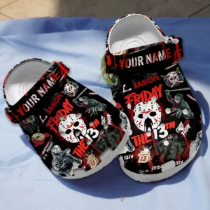 Friday The 13TH Jason Voorhees Halloween Black Clogs