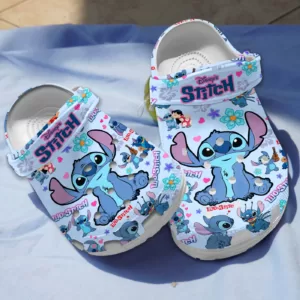 Disney Lilo & Stitch Floral Blue Clogs Shoes