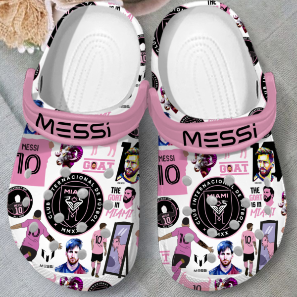 Inter Miami Messi The Goat Crocs For Kids And Adults