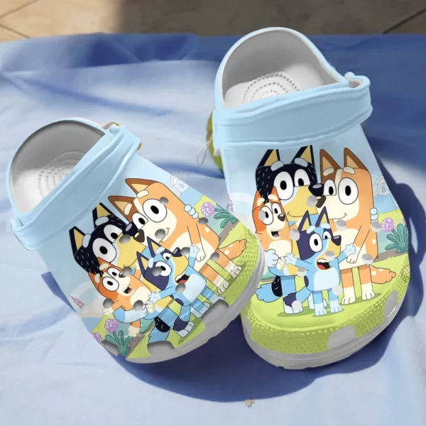 Happy Bluey Family Blue Clogs