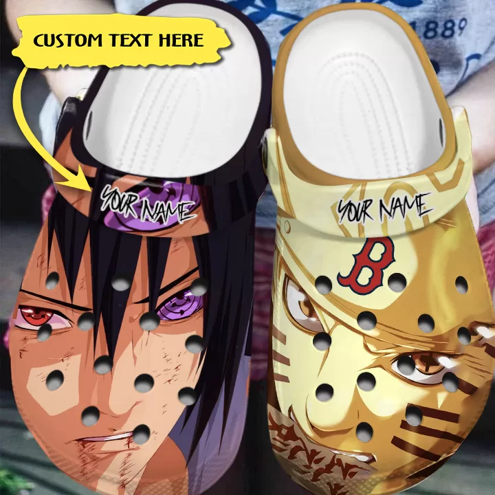 MLB Boston Red Sox & Naruto Custom Name Crocs GK9