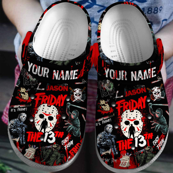 Friday The 13TH Jason Voorhees Halloween Black Clogs