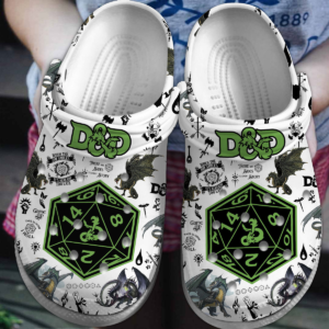 Dungeons And Dragons Green Pattern Clogs