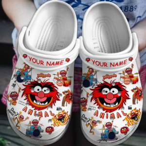 Funny The Animal Muppet Elmo White Clogs