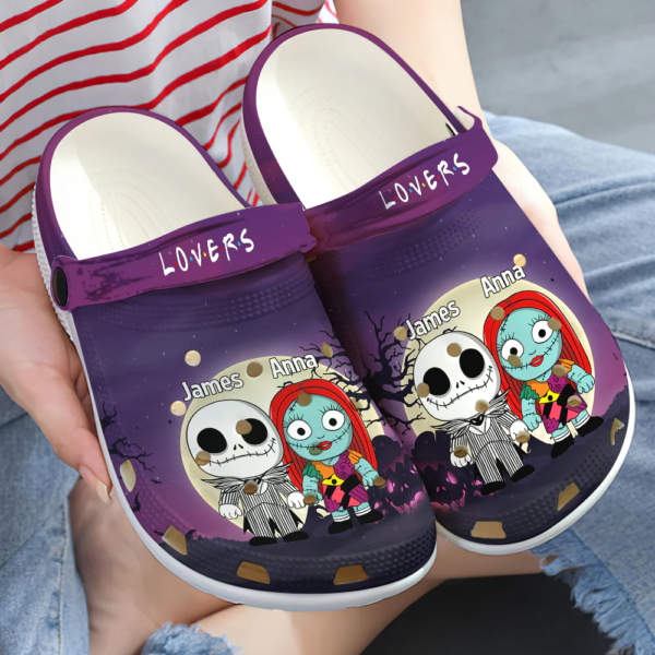 Personalized Couple Jack And Sally Lovers Crocs