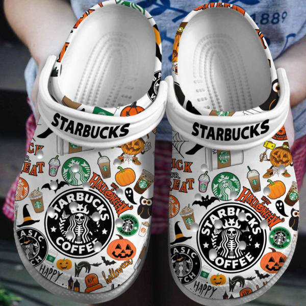 Starbucks Coffee Halloween Clogs For Kids And Adults