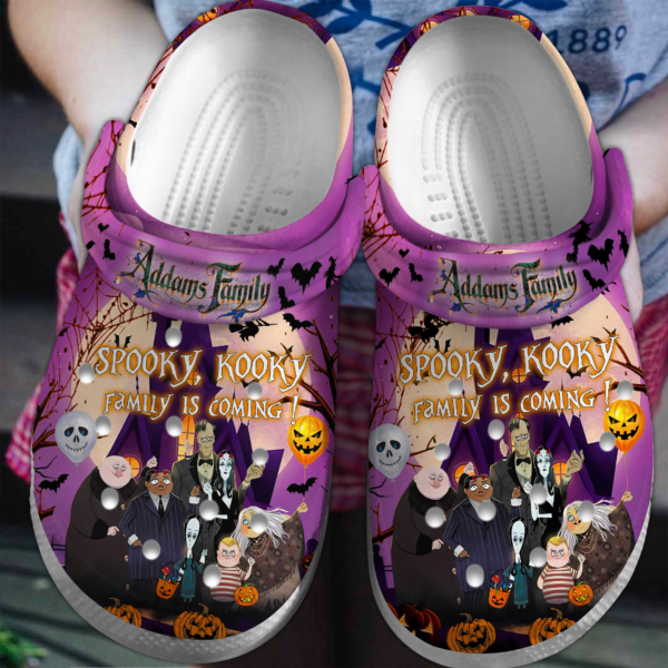 Addams Family Halloween Crocs For Kids And Adults - Design by Crocodile