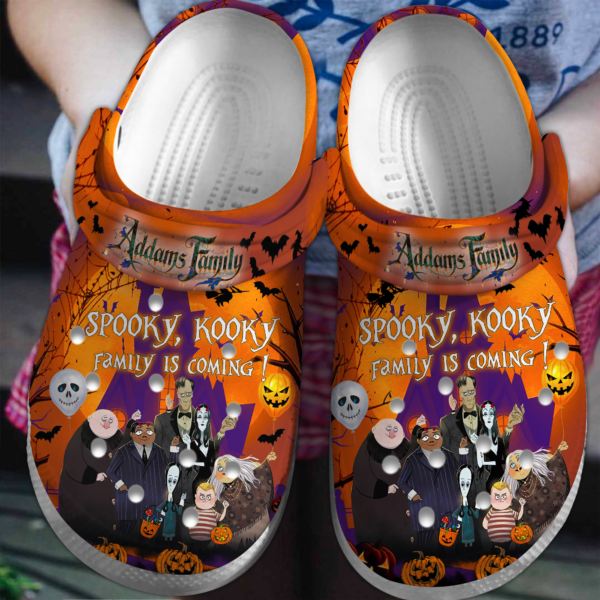 Spooky Addams Family Halloween Crocs For Kids And Adults
