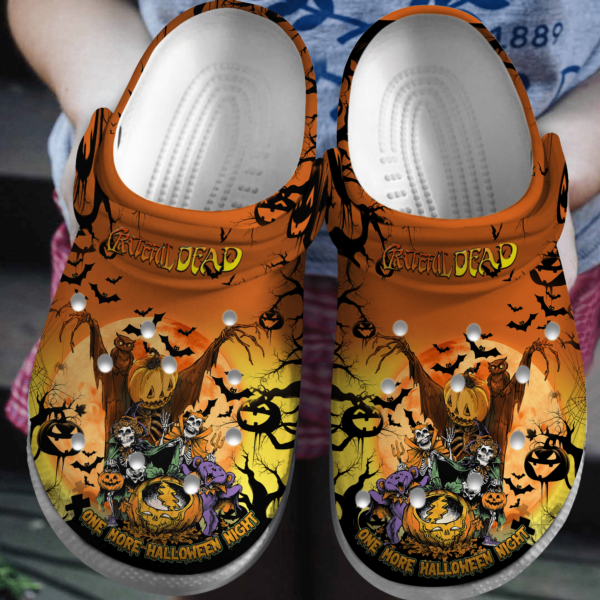 Grateful Dead Spooky Halloween Crocs For Kids And Adults