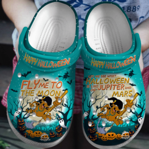 Fly Me To The Moon Scooby-Doo Halloween Clogs For Kids And Adults