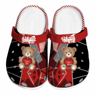 Lovely Teddy Bear Happy Valentines Day Clogs Best Gift For Lover