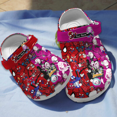 Personalized Clogs Spider-Man & Gwen Colorful Slippers