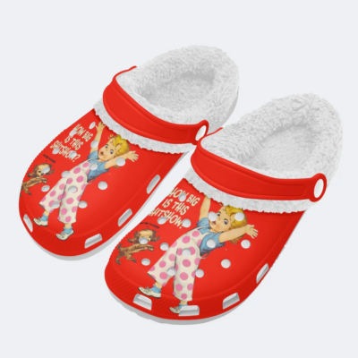  Cool & Funny Message Fleece Lined Red Clogs For Best Friend