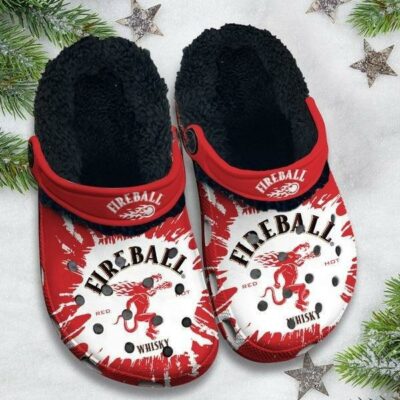 FIREBALL Whisky Tie Dye Fleece Clogs, Warm Fleece Clogs For Winter, Unisex Fleece Lined Clogs