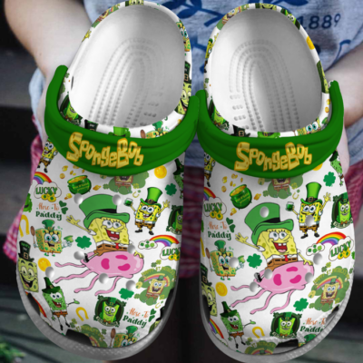 funny-spongebob-squarepants-st.patricks-day-crocs-for-kids-&-adults-hfjlk