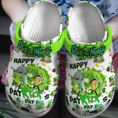 happy-st.patricks-day-with-rick-and-morty-unisex-crocs-201ec