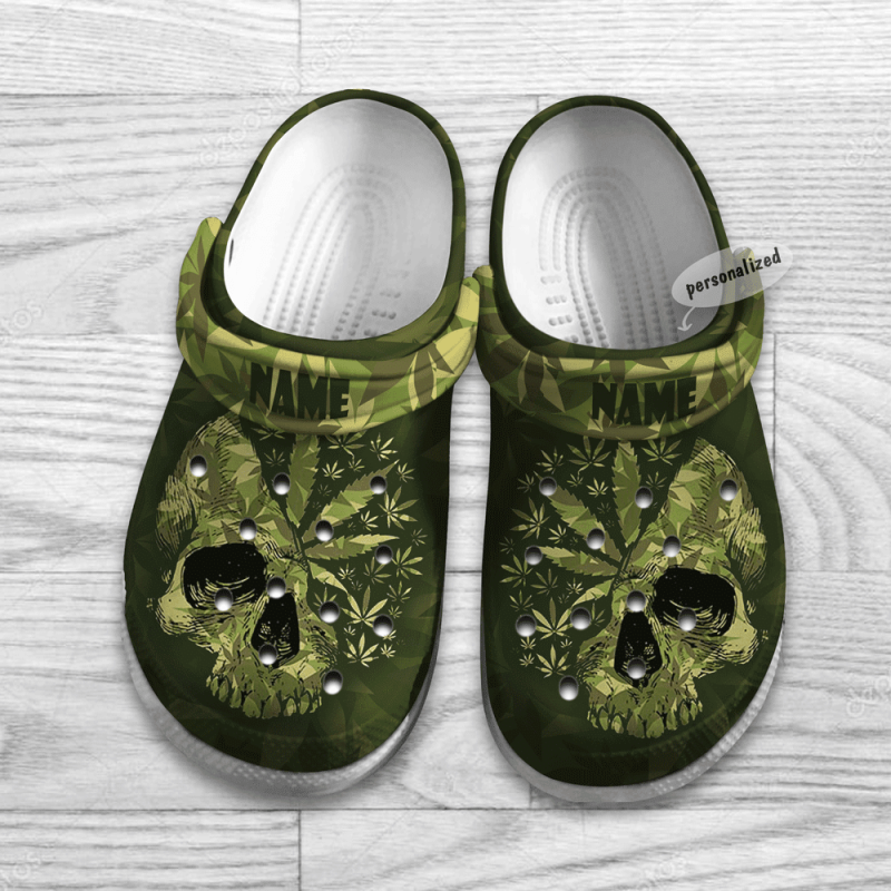 classic-customized-shoes-military-green-skull-weed-pattern-clogs-fast-shipping-worldwide-c20am