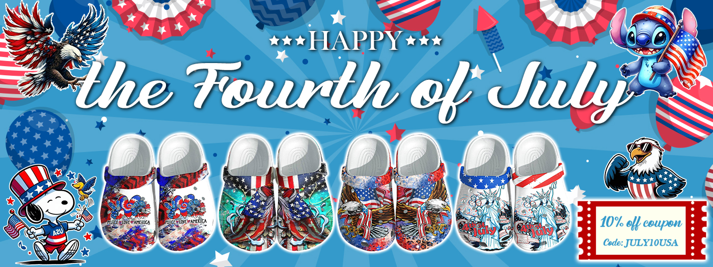 The 4th of July Crocs - designbycrocodile.com