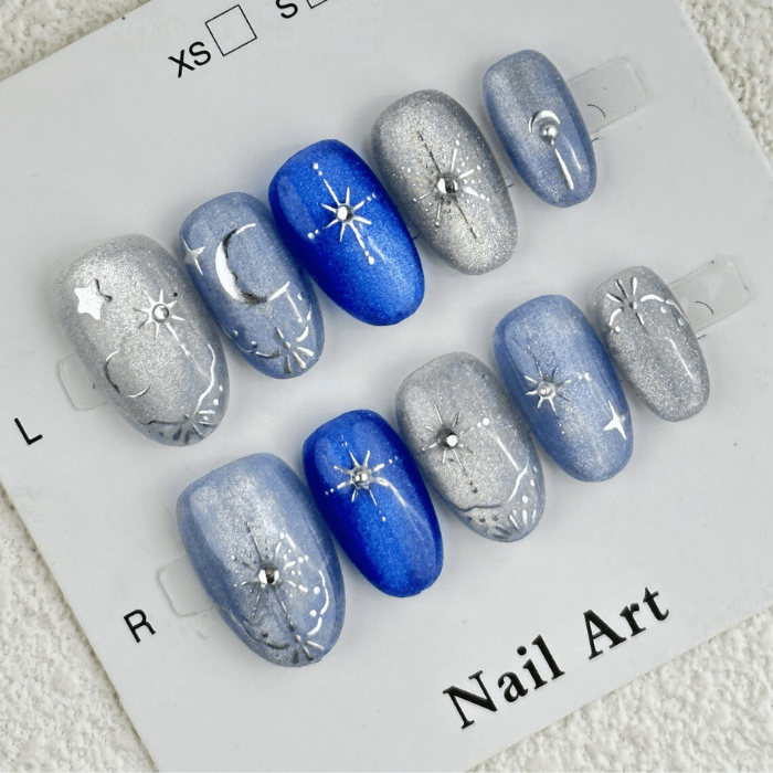 Beautiful Moon And Star Glowing Night Nail Box