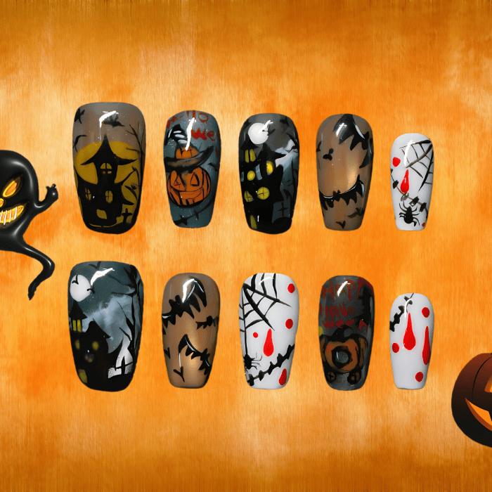 Bloody Halloween Night Design Nail Art Box